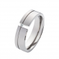 Preview: Titanringe gravierbar Trauringe mitStein LUC64
